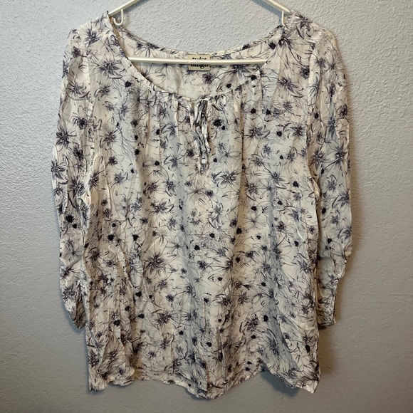 Twist and Tango long sleeve silk blend floral blouse - Picture 1 of 6